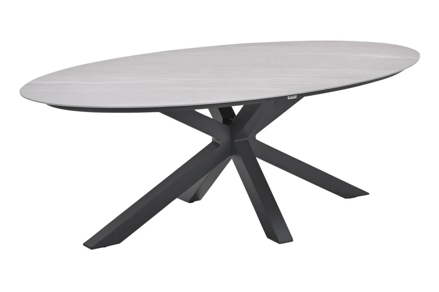 GI Scotland ovale tuintafel 230x115 cm. - Carbon Black