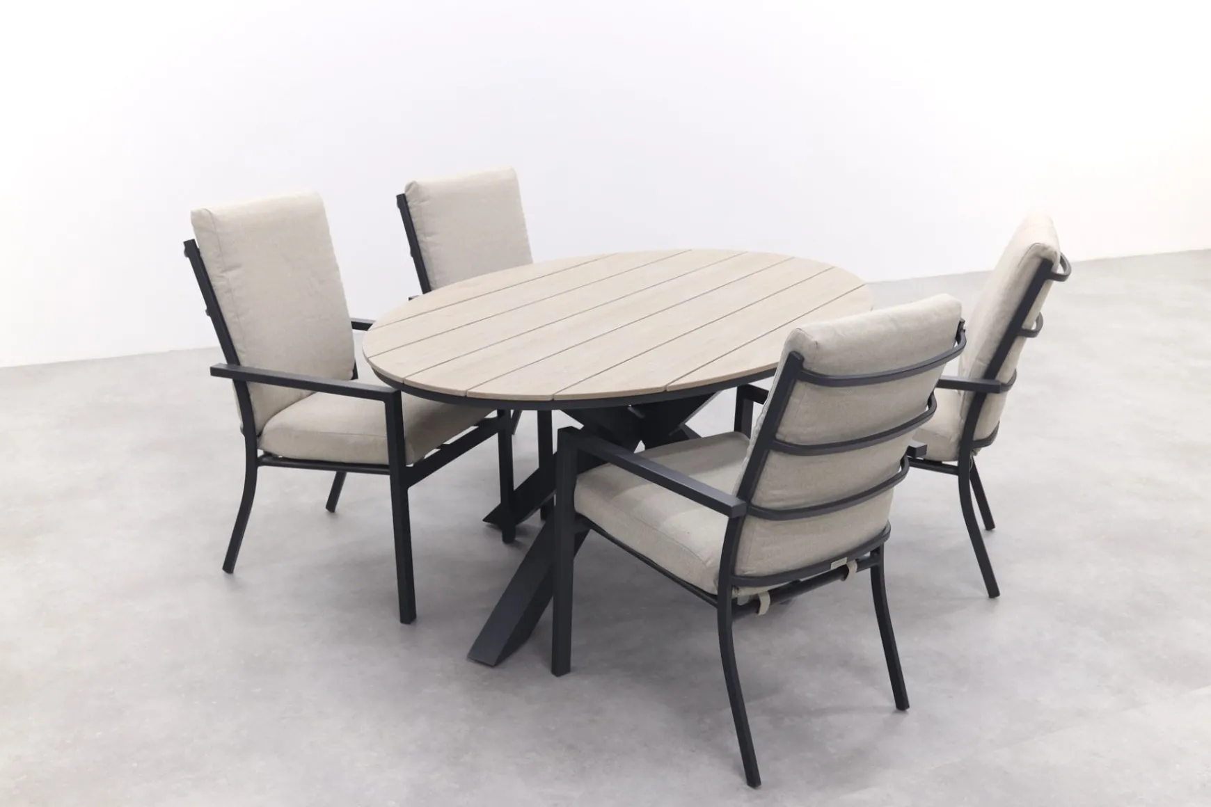 GI Sergio / Edison 180 x 115 cm. tafel - ovale tuinset