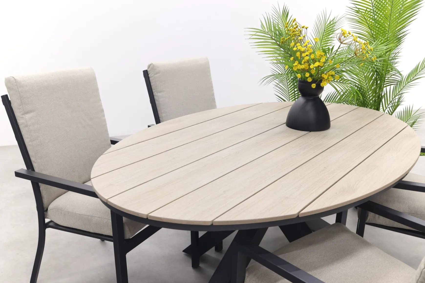 GI Sergio / Edison 180 x 115 cm. tafel - ovale tuinset