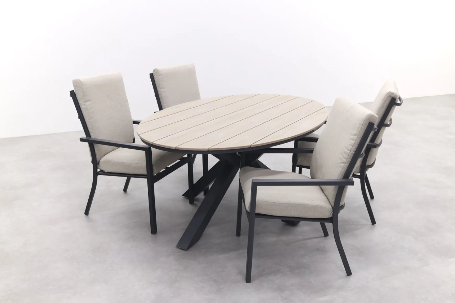 GI Sergio / Edison 180 x 115 cm. tafel - ovale tuinset