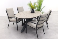 GI Sergio / Edison 180 x 115 cm. tafel - ovale tuinset