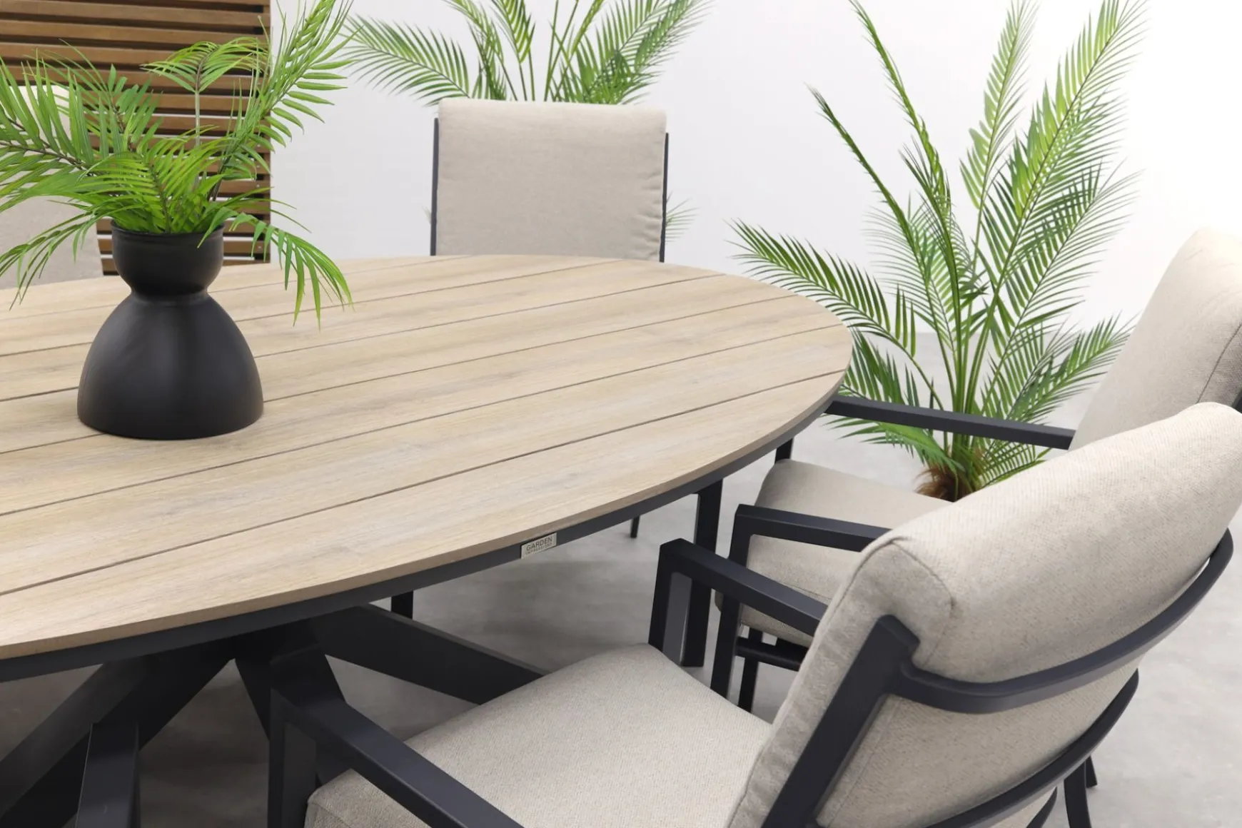 GI Sergio / Edison 220 x 115 cm. tafel - ovale tuinset