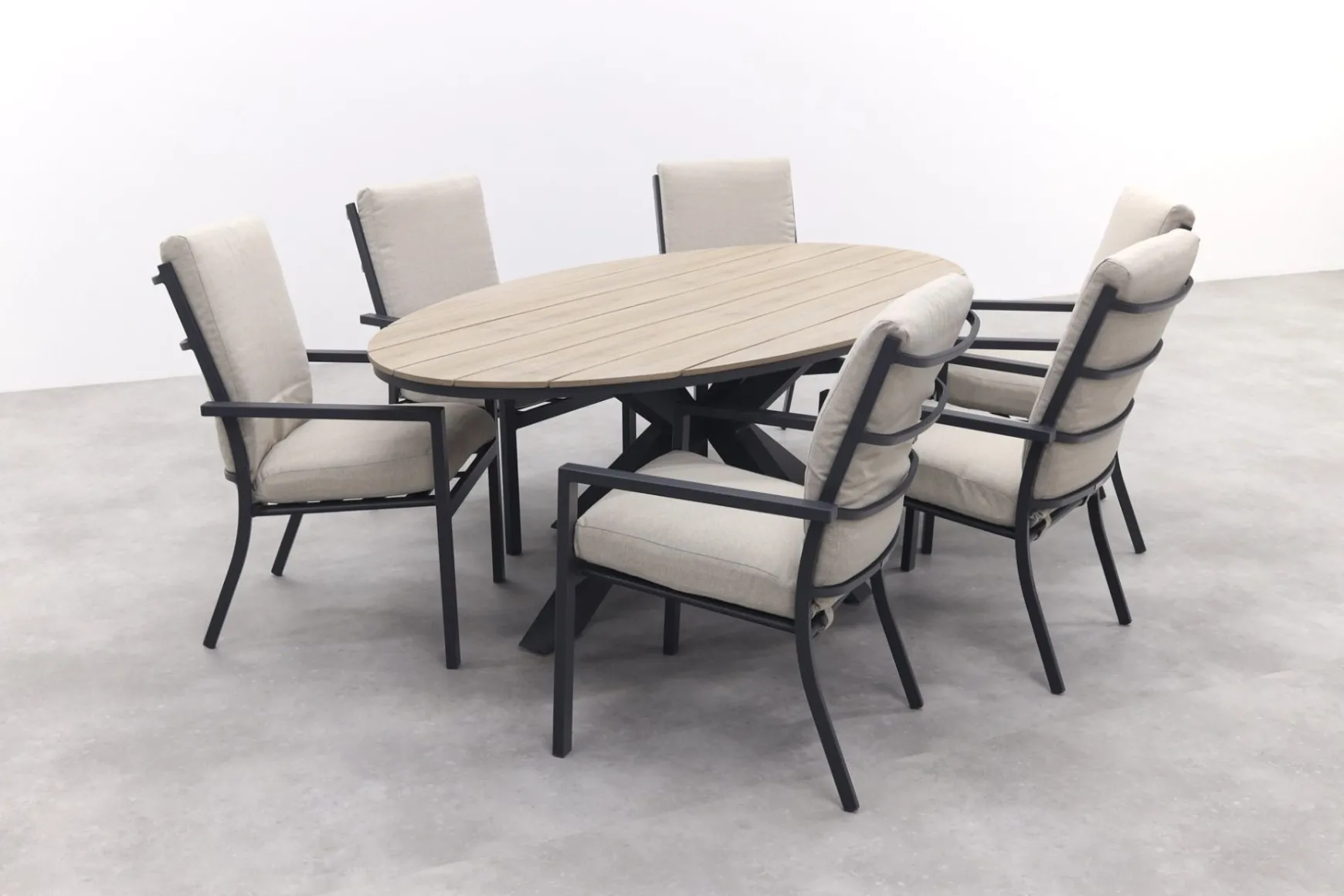 GI Sergio / Edison 220 x 115 cm. tafel - ovale tuinset