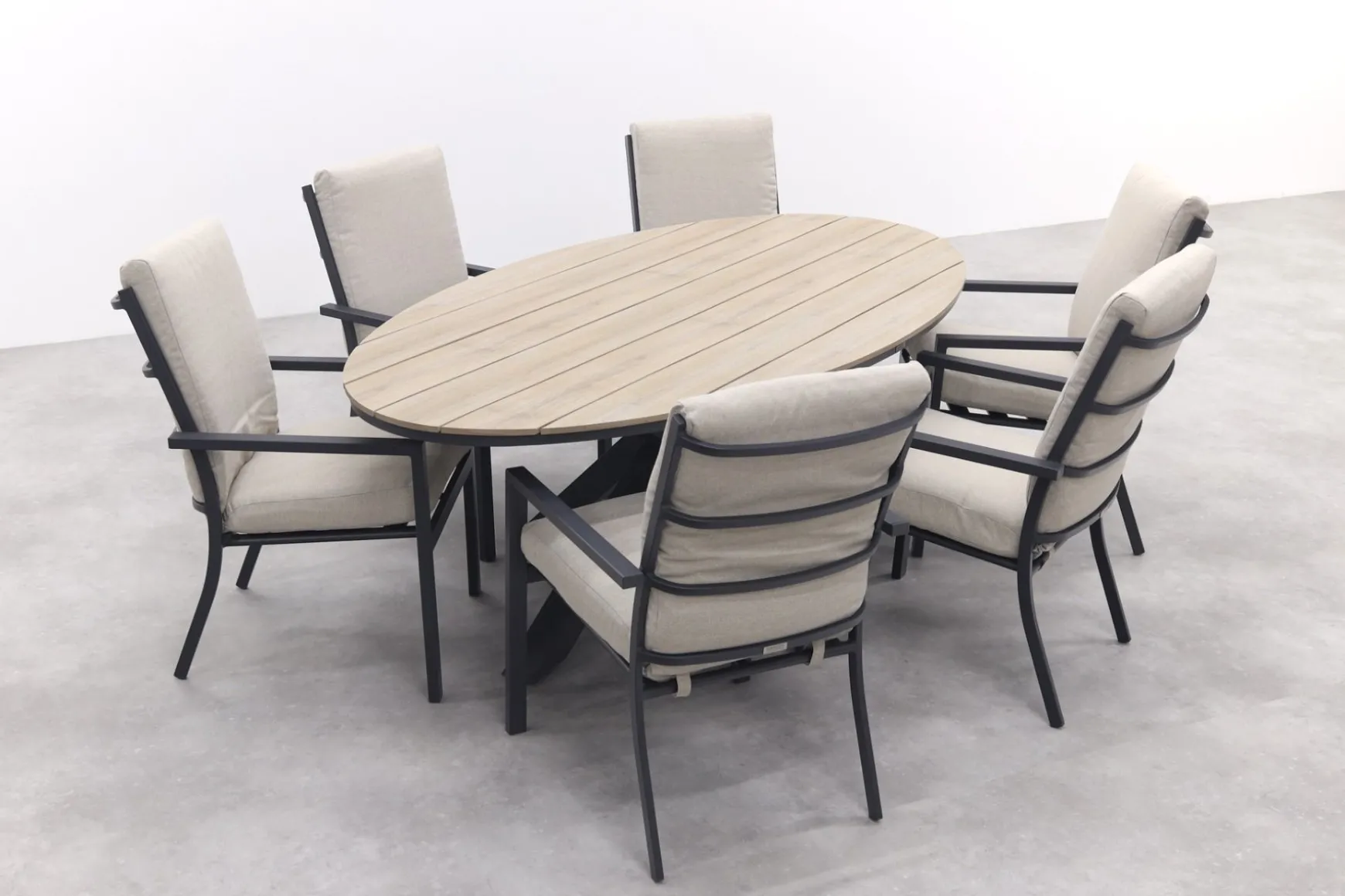 GI Sergio / Edison 220 x 115 cm. tafel - ovale tuinset