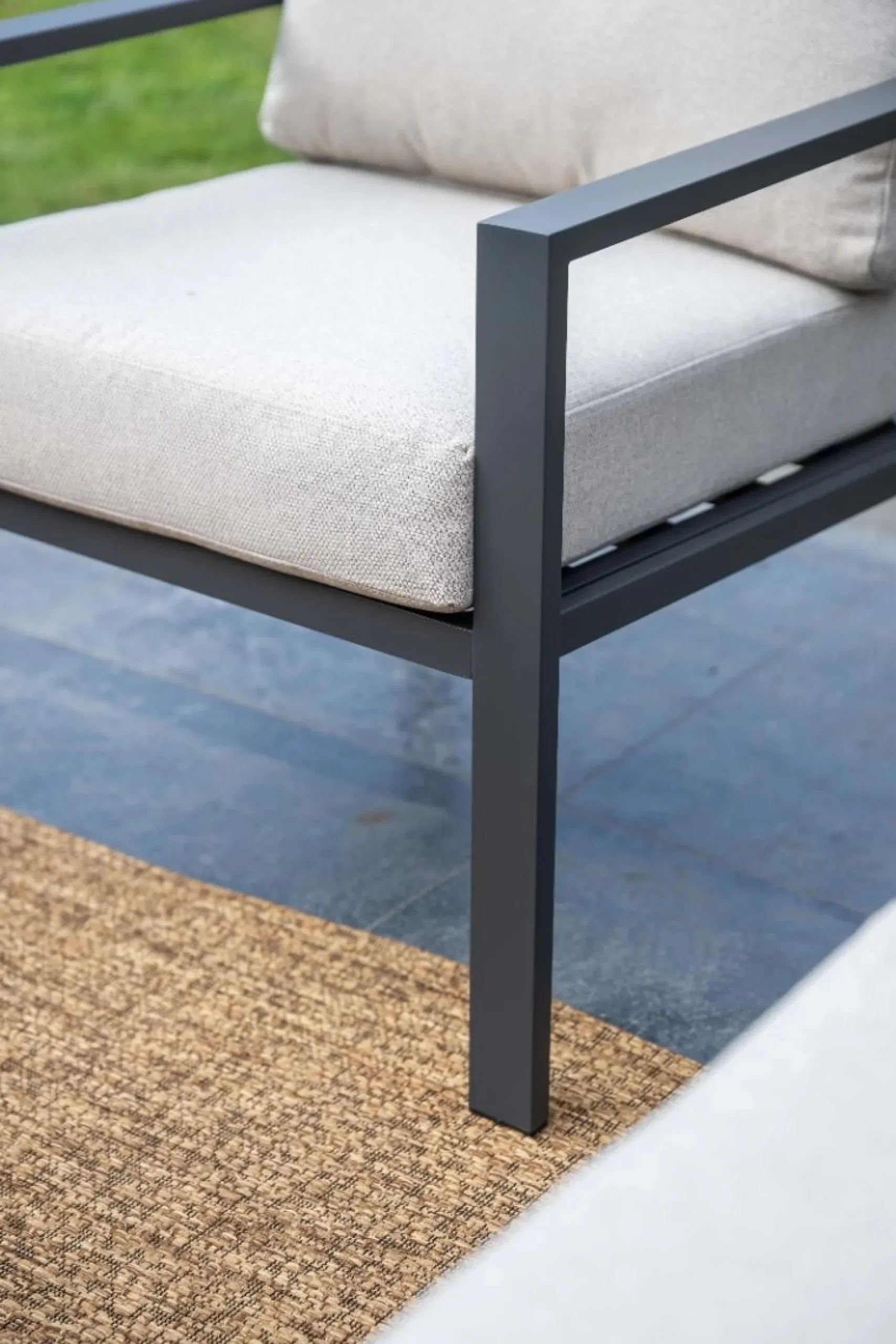 GI Springs aluminium stoel-bank loungeset - Carbon black
