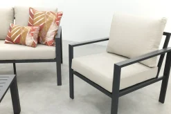 GI Springs aluminium stoel-bank loungeset - Carbon black