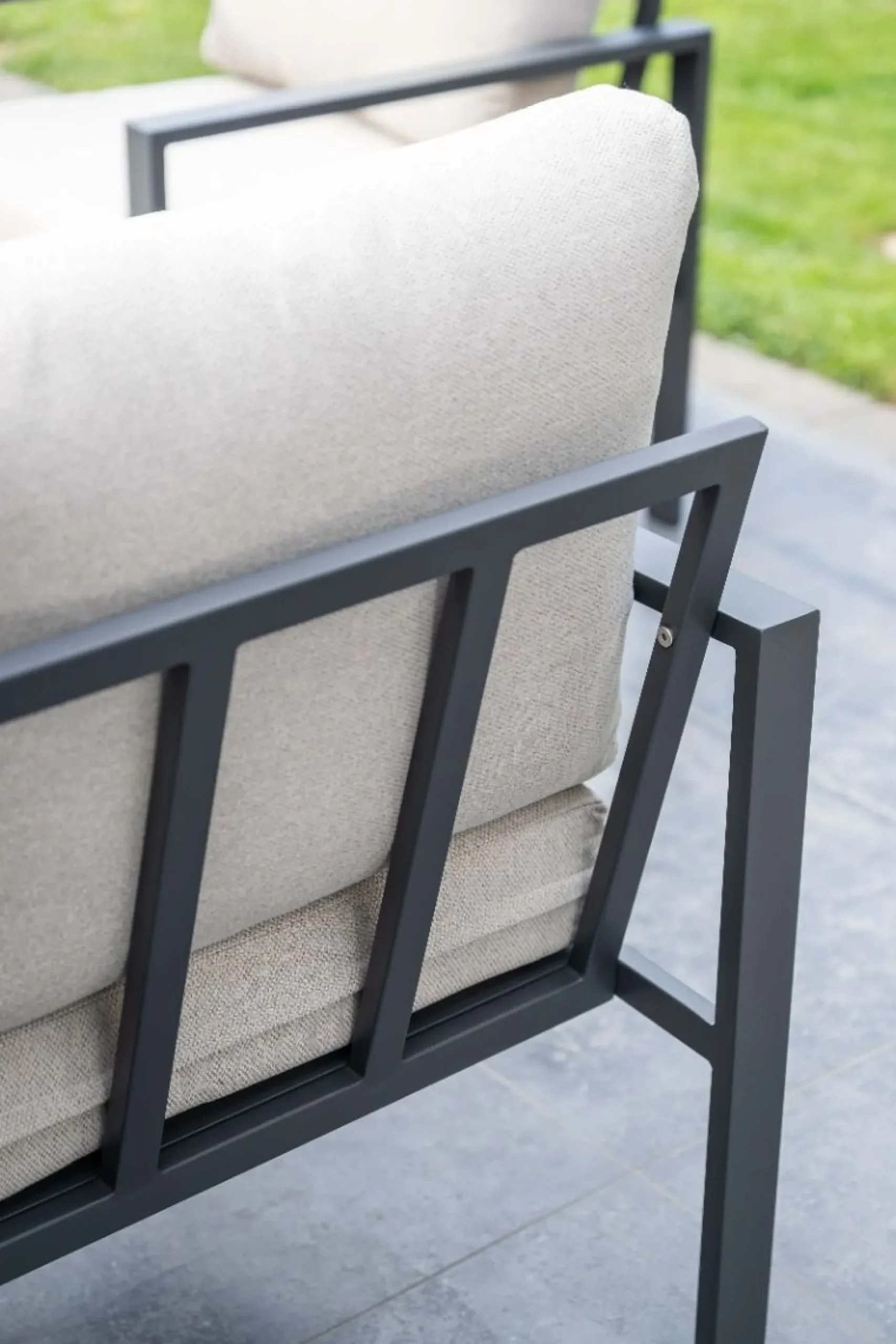 GI Springs aluminium stoel-bank loungeset - Carbon black