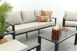 GI Springs aluminium stoel-bank loungeset - Carbon black