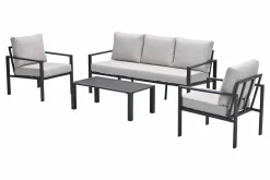 GI Springs aluminium stoel-bank loungeset - Carbon black