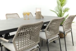 GI Swifty/Ponto stapelbare tuinset voor 6 personen 220x100 cm. - Antraciet