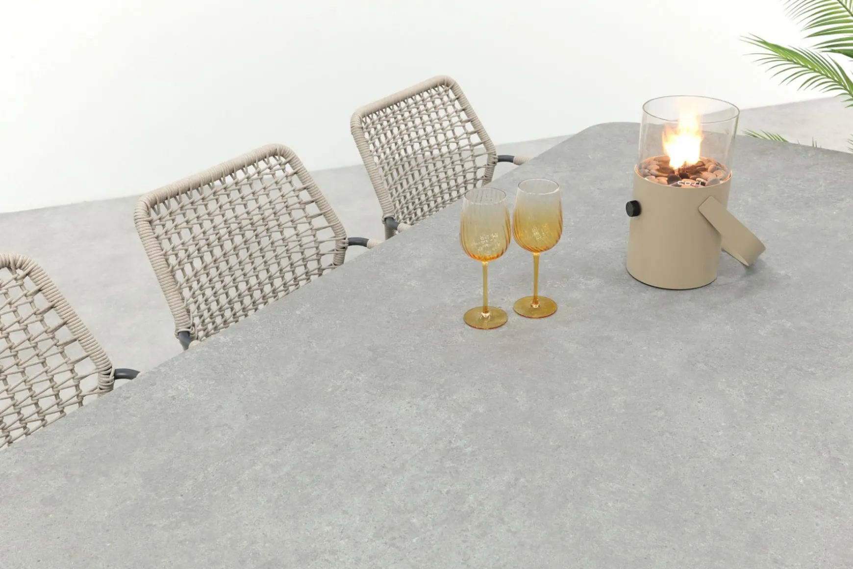 GI Swifty/Ponto stapelbare tuinset voor 6 personen 220x100 cm. - Antraciet