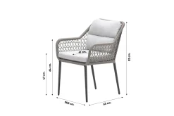 GI Toledo dining tuinstoel - Taupe/Zand
