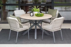GI Toledo/Edison Ø122 cm. (5-delig) - ronde tuinset