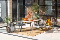 GI Vigo Dining tuintafel 160x90 cm. - Light Teak look