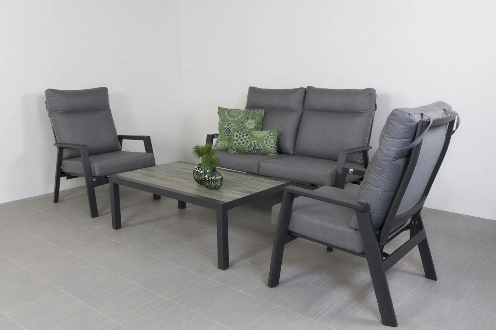 Hammelton loungetafel 120x70 cm. - Antraciet