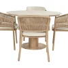Hartman Altea/Girona ronde tuinset voor 4 personen 120 cm. - Cappuccino