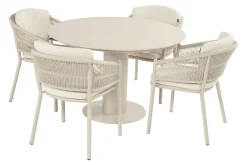 Hartman Altea/Girona ronde tuinset voor 4 personen 120 cm. - Sand