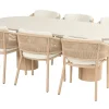 Hartman Altea/Valencia ovale tuinset voor 6 personen 220x100 cm. - Cappuccino