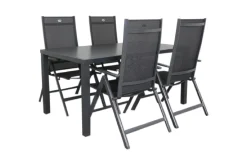 Hartman Aruba/Alma 4-persoons verstelbare tuinset 160x90 cm. - Antraciet