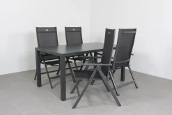 Hartman Aruba/Alma 4-persoons verstelbare tuinset 160x90 cm. - Antraciet