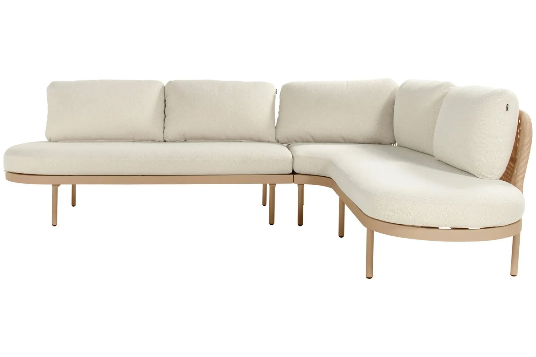 Hartman Bilbao ronde hoekbank - Cappuccino
