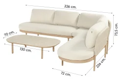 Hartman Bilbao ronde loungeset - Cappuccino