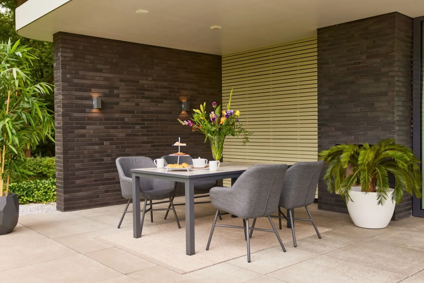 Hartman Comino dining tuintafel 163x105 cm. - Keramiek/Grijs