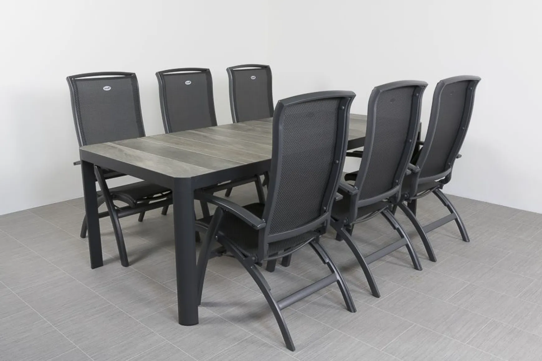 Hartman Da Vinci alu/Queens 220 cm. tuinset - 7-delig verstelbaar