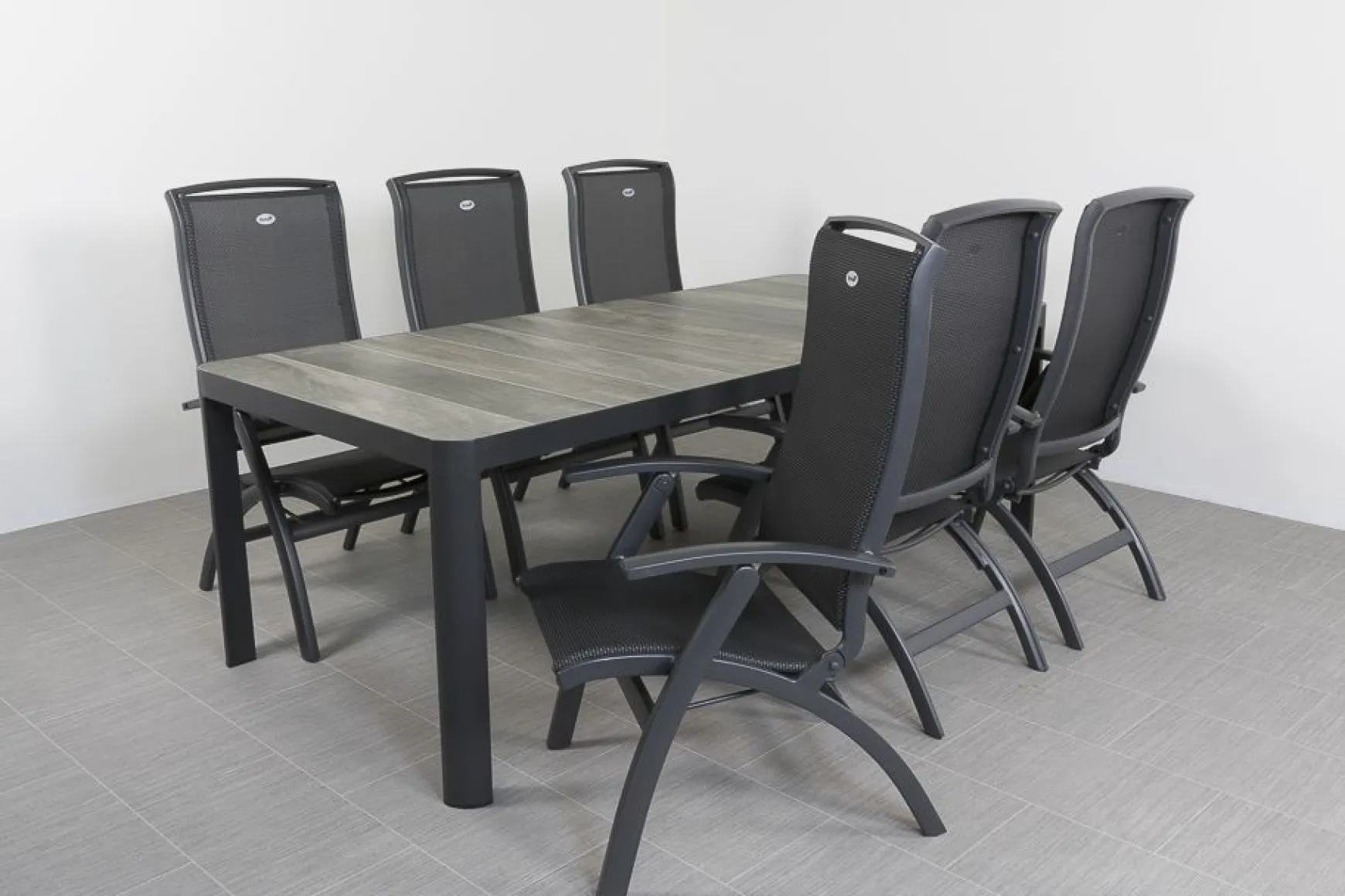 Hartman Da Vinci alu/Queens 220 cm. tuinset - 7-delig verstelbaar