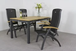 Hartman Da Vinci/Sonata 4-persoons verstelbare tuinset 160x90 cm. - Teak