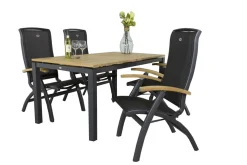 Hartman Da Vinci/Sonata 4-persoons verstelbare tuinset 160x90 cm. - Teak