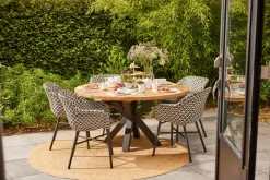 Hartman Delphine dining tuinstoel - Zwart/Wit