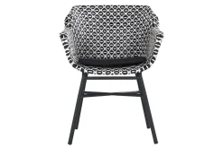 Hartman Delphine dining tuinstoel - Zwart/Wit