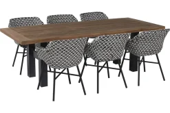 Hartman Delphine tuinset met Heron teak tuintafel 240x100 cm.