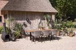 Hartman Delphine tuinset met Heron teak tuintafel 240x100 cm.