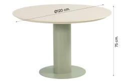 Hartman Girona ronde dining tuintafel Ø120cm - Soft Green