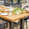 Hartman Heron dining tuintafel 240x100 cm. - Zwart/Teak