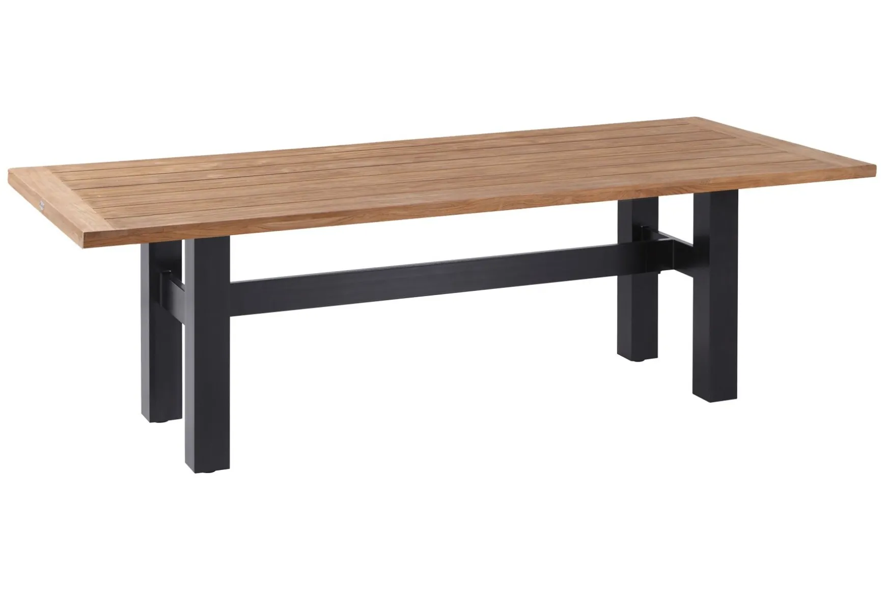 Hartman Heron dining tuintafel 240x100 cm. - Zwart/Teak