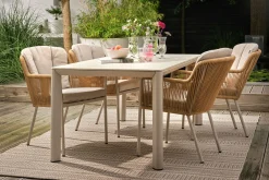 Hartman Kyra dining tuintafel 180x90 cm. - Latte