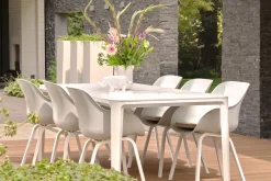 Hartman Le Soleil Element dining armstoel - Wit - Alu poot