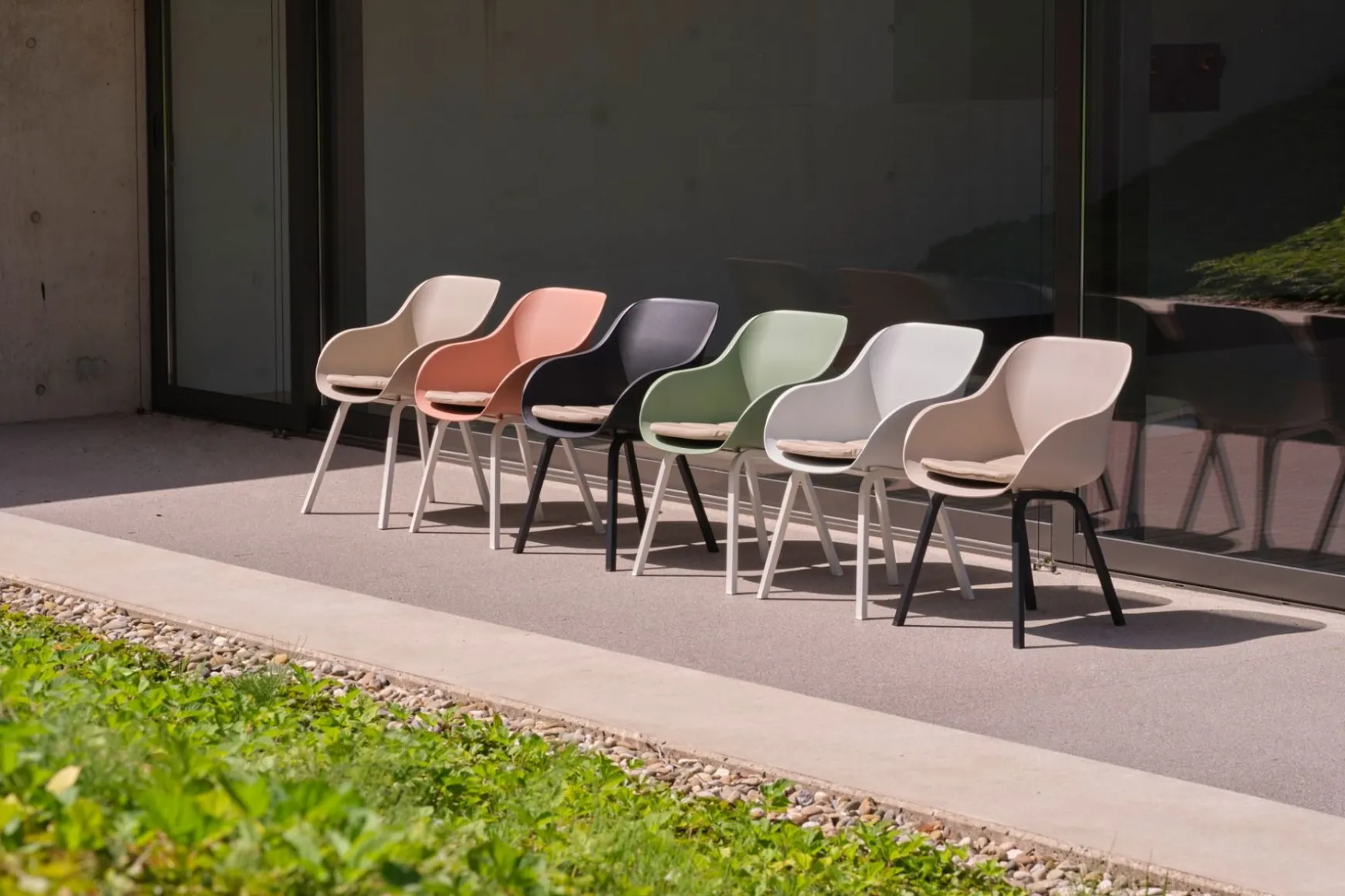 Hartman Le Soleil Element dining armstoel - Wit - Alu poot