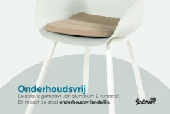 Hartman Le Soleil Element dining armstoel - Sage Green - Alu poot