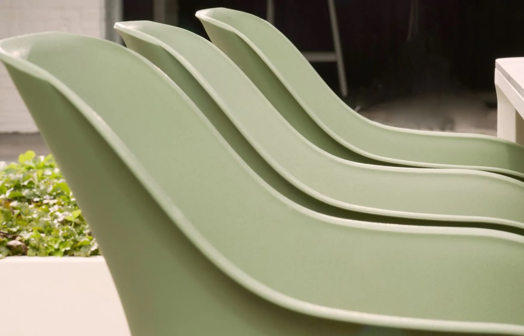 Hartman Le Soleil Element dining armstoel - Sage Green - Alu poot