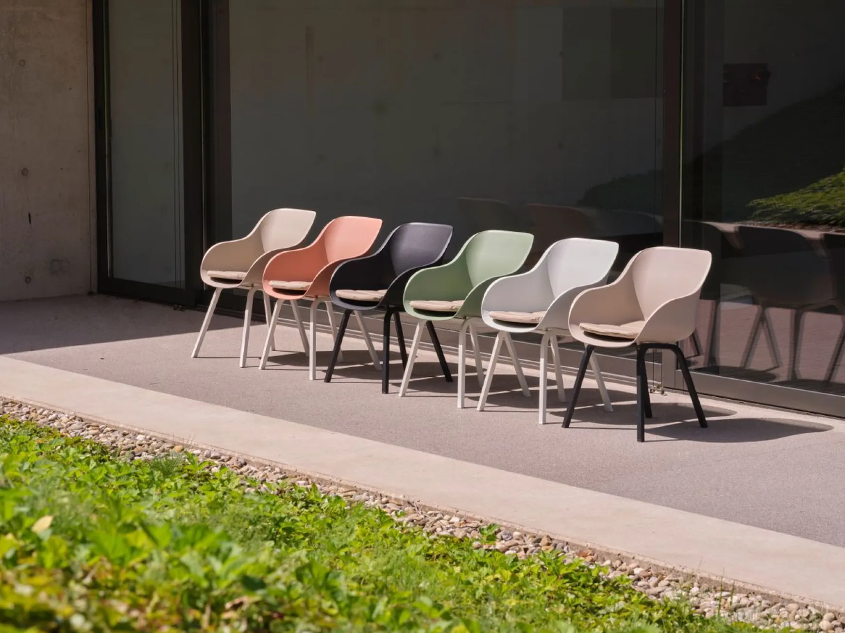 Hartman Le Soleil Element dining armstoel - Sage Green - Alu poot