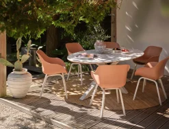 Hartman Le Soleil Element dining armstoel - Stylish pink - Alu poot