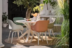 Hartman Le Soleil Element dining armstoel - Soft taupe/white
