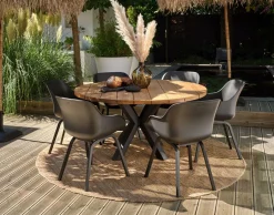 Hartman Le Soleil Element dining armstoel - Carbon black/Black