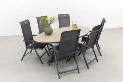 Hartman Milaan/GI Edison 220x115 cm. - ovale tuinset - verstelbaar