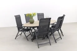 Hartman Milaan/GI Edison 220x115 cm. - ovale tuinset - verstelbaar