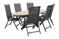 Hartman Milaan/GI Edison 220x115 cm. - ovale tuinset - verstelbaar